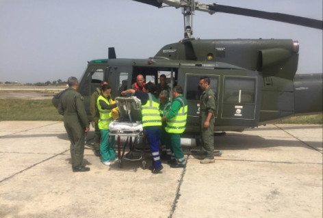 Soccorso per un elicottero HH212A della MICCD (Il portale dell’Aeronautica Militare)