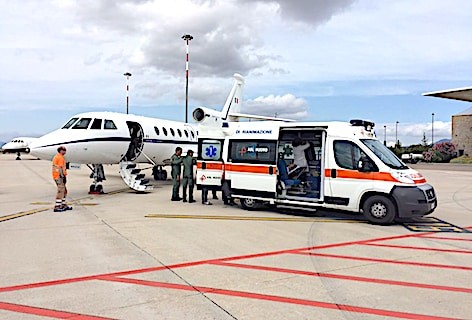 Soccorso aereo: due voli sanitari d’urgenza per un Falcon 50 del 31° Stormo