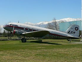 Il Douglas DC3 della compagnia Lan cilena (foto Wiki)