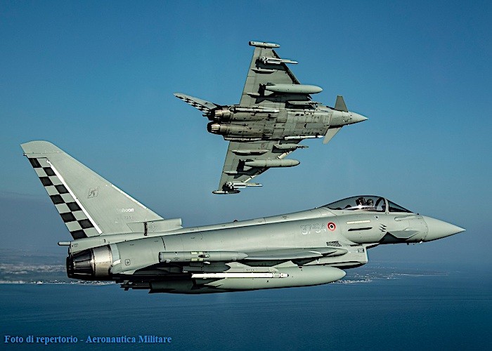 Due Eurofighter del , appartenti al 18 Gruppo del 37° Stormo di Trapani (Foto di Repertorio Aeronautica Militare)