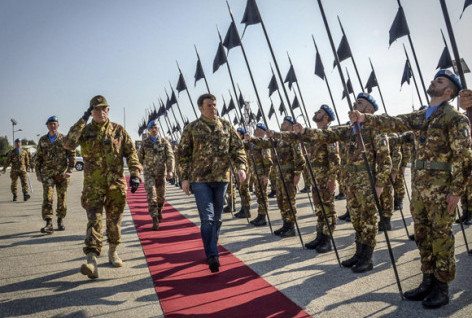 Libano: visita del Presidente Renzi ai militari italiani della missione UNIFIL (Ministero della Difesa)