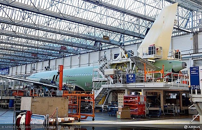 Airbus riavvia il progetto di modernizzazione della FAL per la Famiglia A320