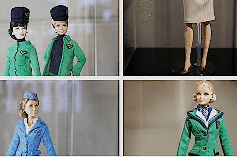 Alitalia, le hostess piu eleganti del mondo. Mostra “Barbie The Icon” in divisa Alitalia
