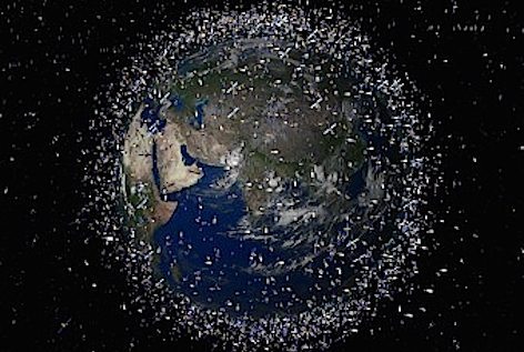 Frammenti nello spazio attorno alla terra (foto A.S.I.)