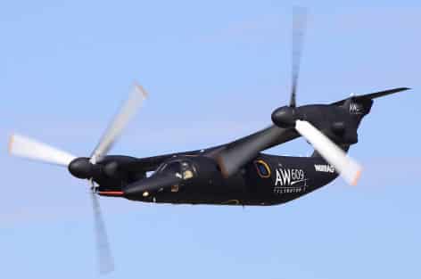 Il convertiplano AW 609 (foto Finmeccanica-AgustaWestland) 