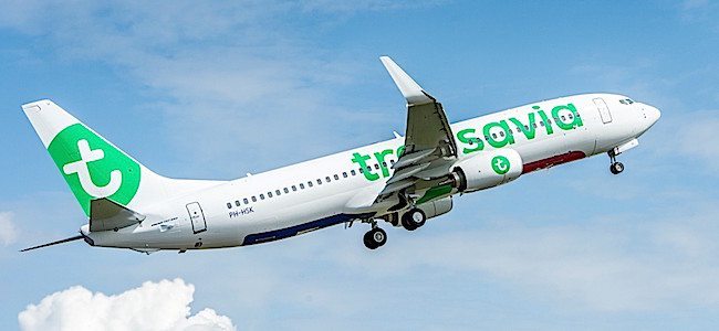 Transavia TAV-YT196 737-800 Delivery Ribbon Cutting and Flyaway