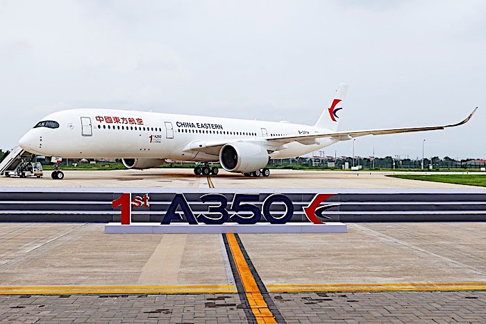 Airbus consegna il primo A350 dal suo centro di completamento e consegna per widebody in Cina