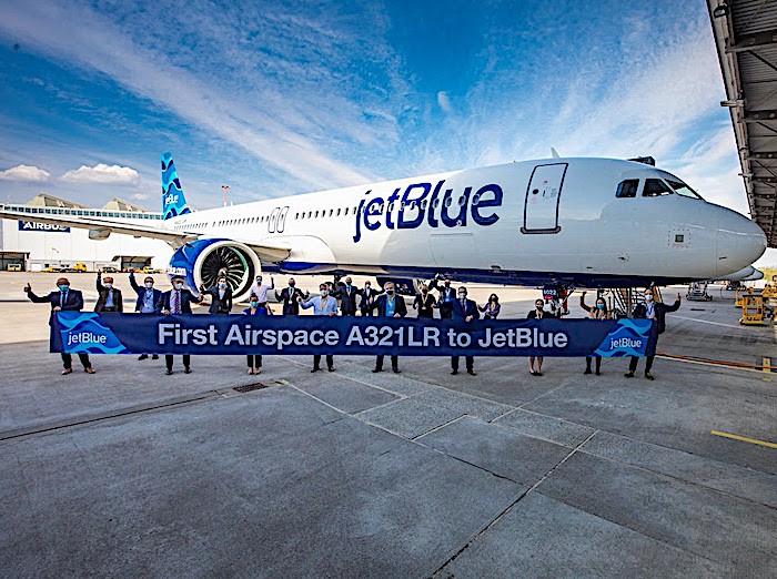 JetBlue prende in consegna un Airbus A321LR con il primo interno Airspace