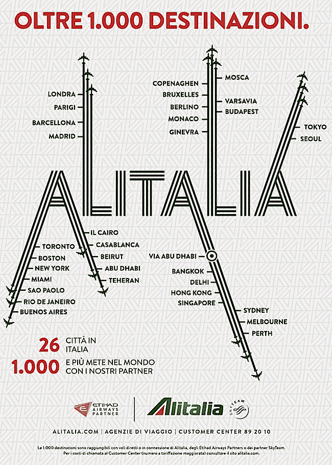 Alitalia 1000 destinazioni