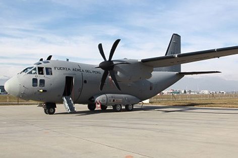Finmeccanica: il Ministro Pinotti alla consegna del primo C-27J Spartan di Alenia Aermacchi alla Forza Aerea Peruviana