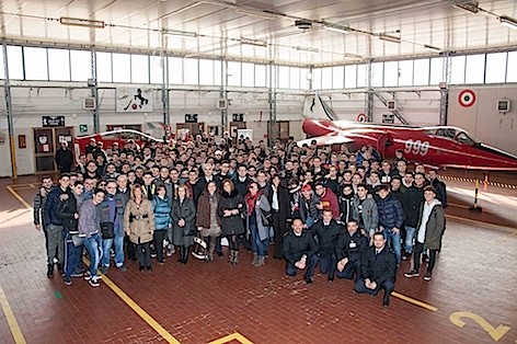 Gli studenti dell’Istituto Tecnico Galileo Ferraris di Napoli in visita al 9° stormo