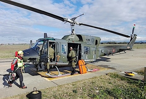 Tre uomini isolati dalla neve in Sardegna soccorsi da un elicottero dell’Aeronautica Militare e dal CNSAS