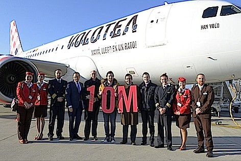 Volotea festeggia a Venezia il 10milionesimo passeggero regalandogli voli gratis per tutta la vita