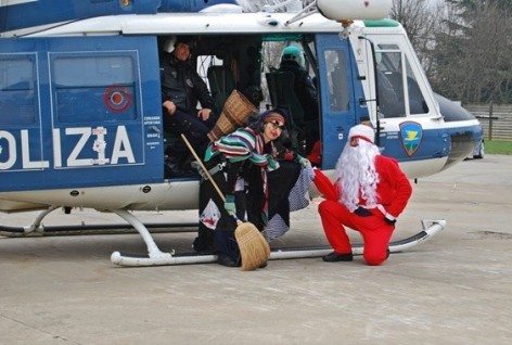 E’ arrivata la Befana al 3° Reparto Volo della Polizia di Stato di Bologna