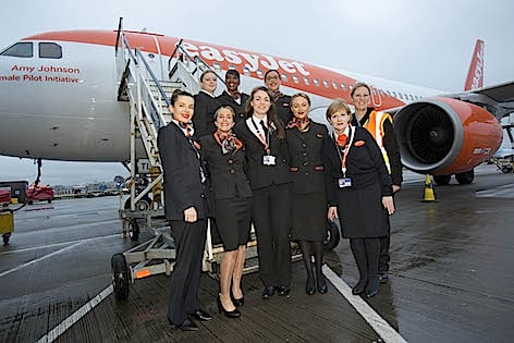 easyJet celebra la Giornata Internazionale della donna  con un volo tutto al femminile