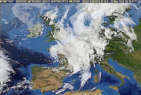EumetSat Servizio Meteo A.M 22 maggio 2016 h.16.30UTC