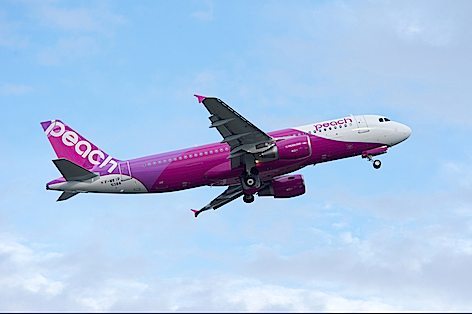 A320 della Peach Aviation dotato di FlySmart (foto Airbus)