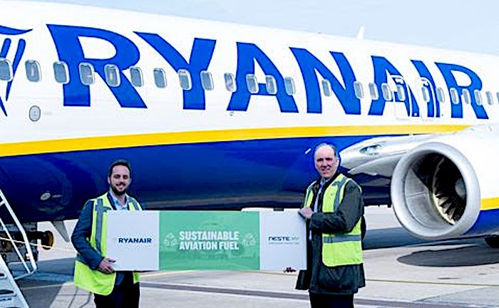 Ryanair sigla una partnership con Neste Holland per alimentare i voli con il 40% di miscela SAF
