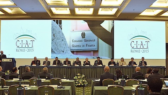 Un'immagine in apertura di convegno (foto GdF)