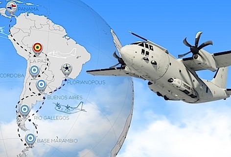 Demo Tour del C-27J di Leonardo-Finmeccanica in America Latina