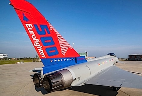 Consegnato all’Aeronautica Militare il 500esimo Eurofighter Typhoon prodotto
