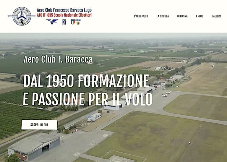 Aero Club “Francesco Baracca” & Scuola Nazionale Elicotteri “Guido Baracca” di Lugo: il nuovo sito Web