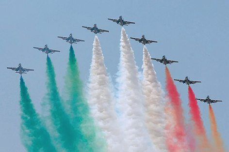 Le Frecce Tricolori sul cielo di Ravenna per celebrare il “Valore Tricolore”