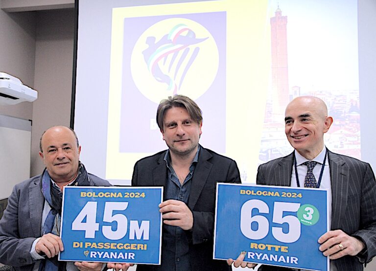 Ryanair festeggia 45 milioni di passeggeri a Bologna con un entusiasmante operativo S24
