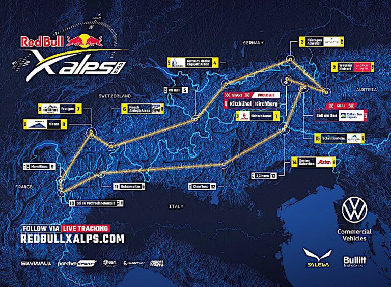 Red Bull X-Alps 2023: svelato il nuovo percorso per la ventesima edizione dell’Adventure Race più dura al mondo