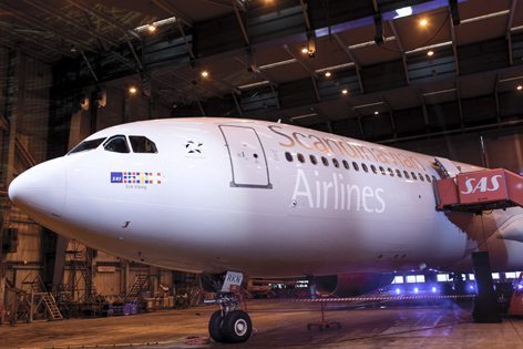 Decollato da Copenhagen il primo aereo della SAS con cabina per voli a lungo raggio (Ufficio Stampa SAS)