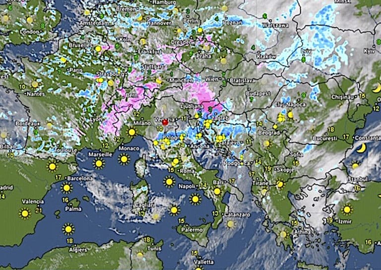 Maltempo: venti fino a burrasca forte su Emilia-Romagna, Toscana e Marche