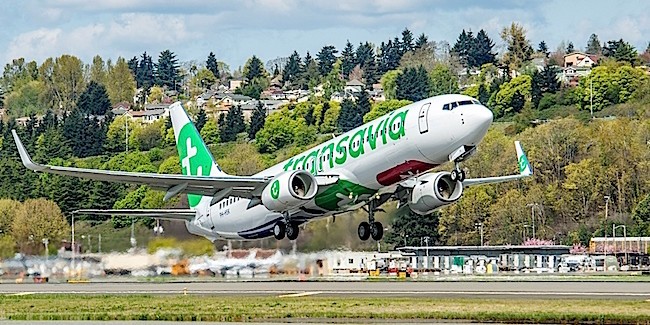Transavia TAV-YT196 737-800 Delivery Ribbon Cutting and Flyaway