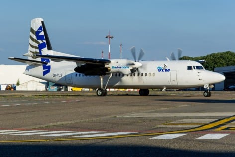 Il FOkker 50 della VLM Airlines (foto VLM)