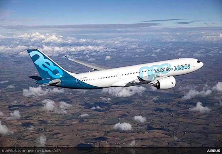 L’Airbus A330-800 ha ottenuto il certificato di omologazione EASA