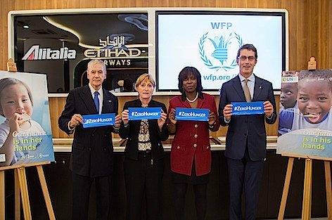 Con “Give for Food” Alitalia e World Food Programme decollano insieme per un mondo a Fame Zero