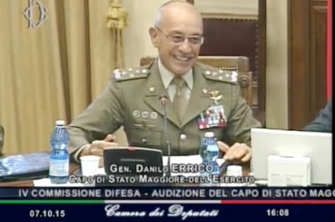 Generale Errico alla Camera dei Deputati (Esercito Italiano)