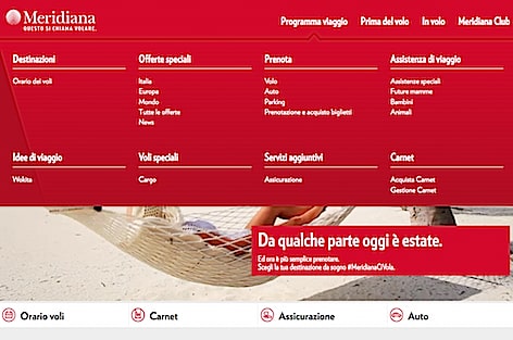 E’ on-line il nuovo sito internet di Meridiana