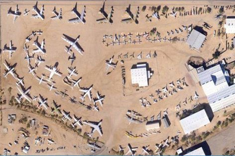 Veduta aerea di una porzione del Pima Air Space Museum (foto Piam A.S.M.)