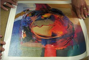 Una delle opere d'arte sequestrate all'aeroporto di Bergamo - Orio al Serio (foto Agenzia delle Dogane)