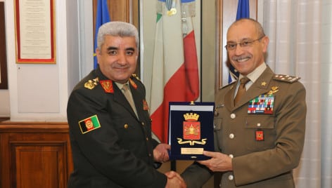 Il Capo di SMD afgano a Palazzo Esercito (Esercito Italiano)