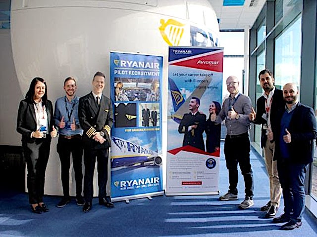 Ryanair lancia il nuovo programma di addestramento piloti con Aviomar Flight Academy